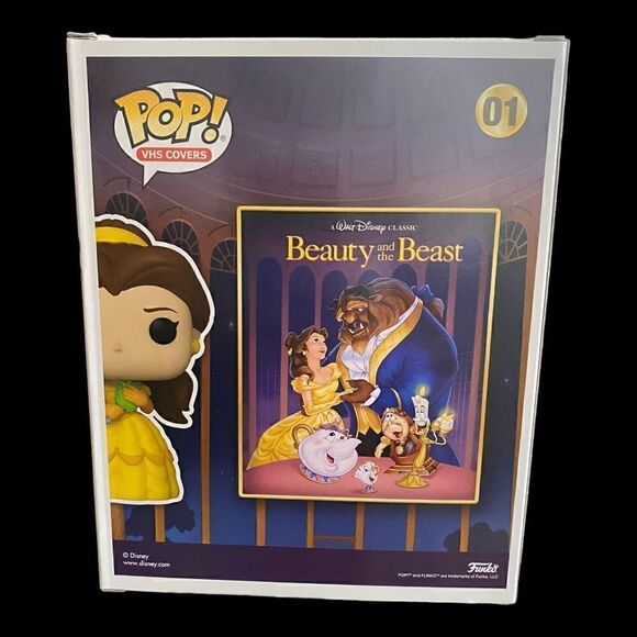 Funko Pop! VHS Covers: Beauty and The Beast - Belle with Mirror (01) New Sealed - Picture 5 of 8